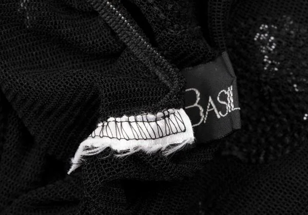 バジーレBASILE 28 スパンコールドットメッシュTシャツ 黒M位 K-145616_012