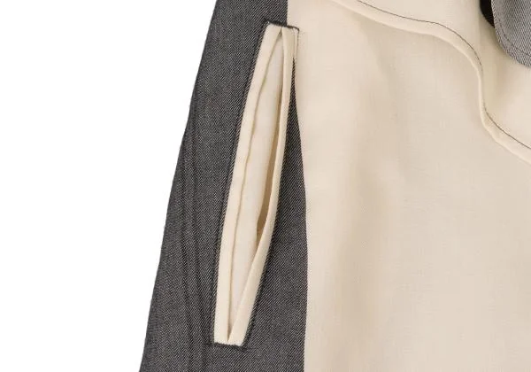  Y's Wool Overcheck Drape Design Skirt K-145630_005