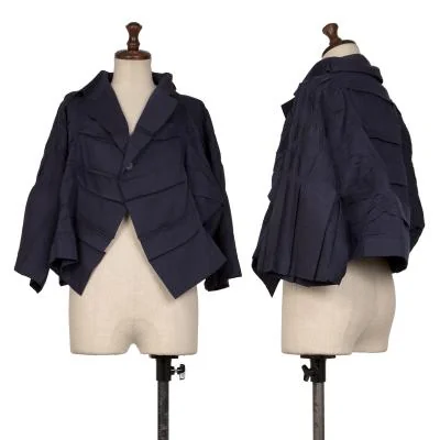 ISSEY MIYAKE Poly Cotton Wrinkle Pleated Jacket