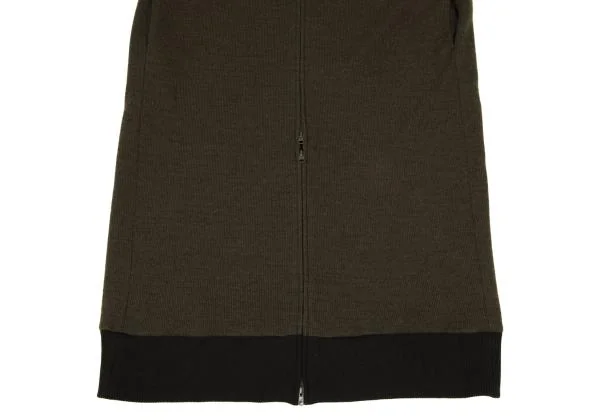 Y's Patch Design Rib Knit Hooded Coat K-145662_011