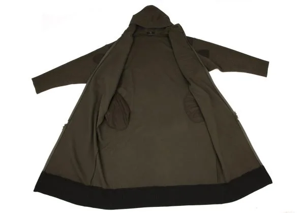 Y's Patch Design Rib Knit Hooded Coat K-145662_015