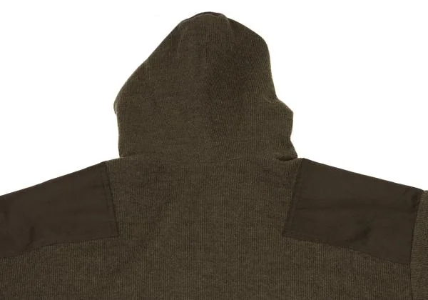 Y's Patch Design Rib Knit Hooded Coat K-145662_017