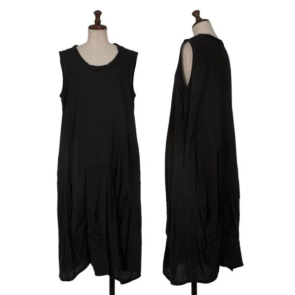 SENSOUNICO Tuck Flare Dress Black 40 K-145672_001