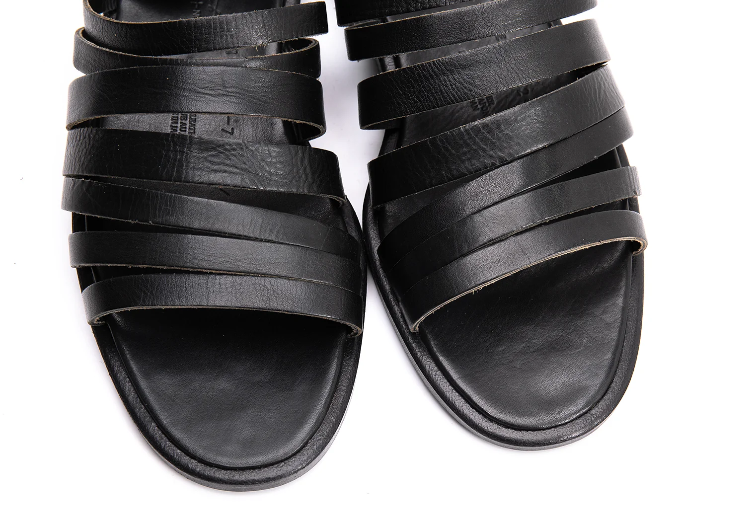 ヨージヤマモトノアール黒ミュール２４センチ ヨウジヤマモトノアールYohji Yamamoto NOIR アンクルストラップ