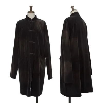 BLACK COMME des GARCONS China Button Bleach Velvet Jacket