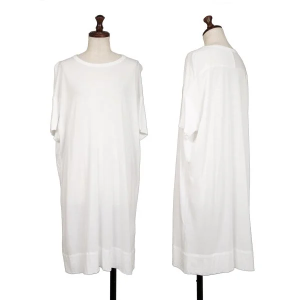 REGULATION yohji yamamoto Lyocell Cotton Long T Shirt White 2 K-145730_001