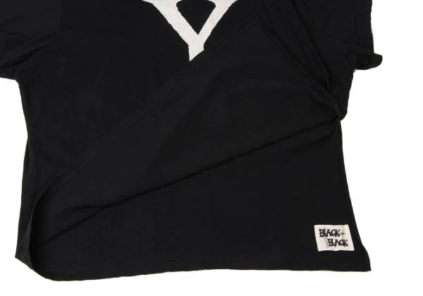 Yohji Yamamoto NOIR BLACK and BLACK Logo Cutting T Shirt K-145732_013