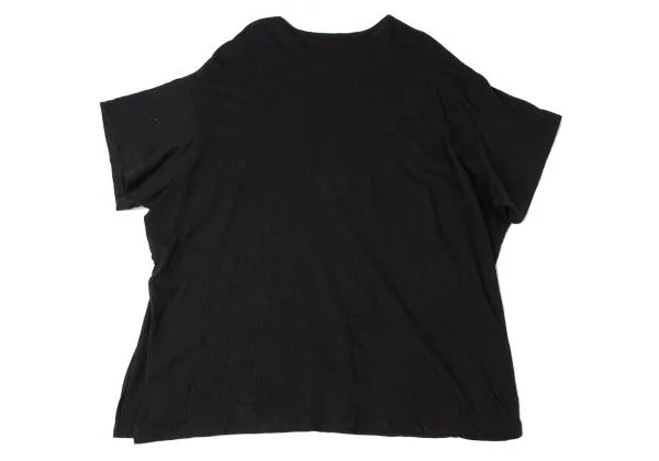 Yohji Yamamoto NOIR BLACK and BLACK Logo Cutting T Shirt K-145732_014