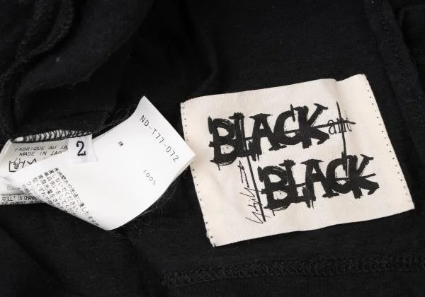 Yohji Yamamoto NOIR BLACK and BLACK Logo Cutting T Shirt K-145732_017