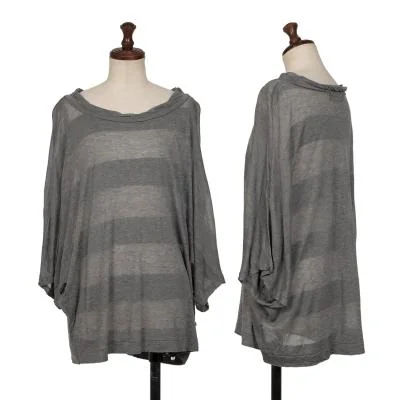 Yohji Yamamoto NOIR Rayon Border Dolman T Shirt
