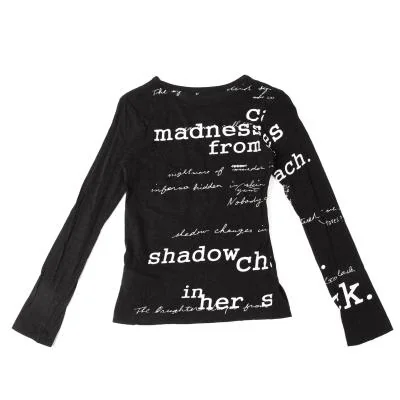 Yohji Yamamoto FEMME Back Lettering Printed T Shirt