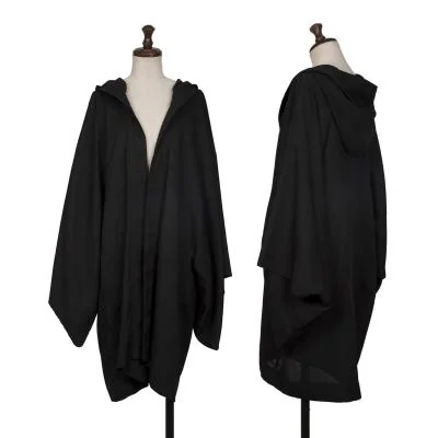 Yohji Yamamoto FEMME Poly Hooded Kimono Sleeves Jacket