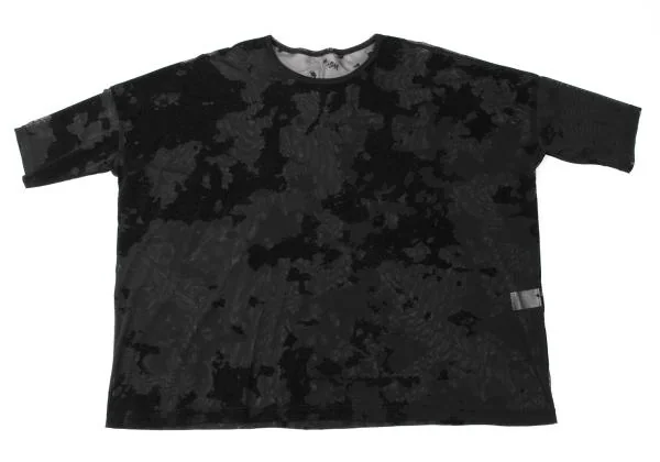 Y's Poly Flocked Print See-through T shirt K-145814_002
