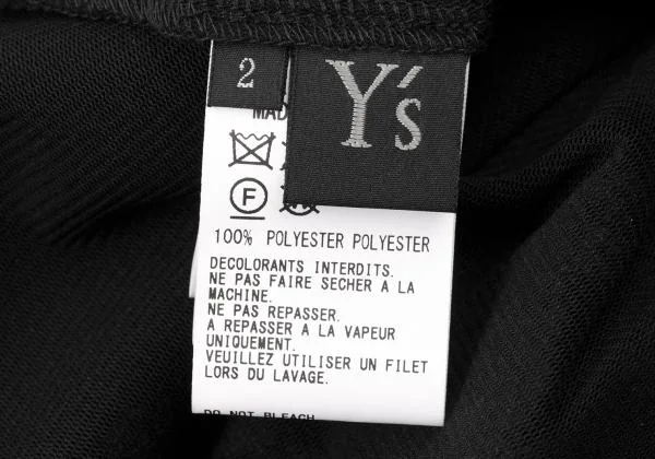 Y's Poly Flocked Print See-through T shirt K-145814_013
