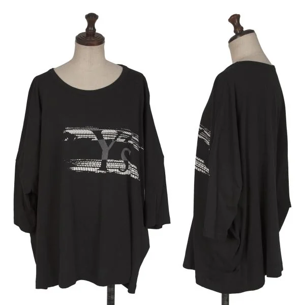 Y's Logo Printed T-shirt Black 2 K-145816_001