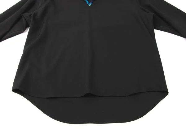 Y's Wool Gaba Check Piping Design Skipper Blouse K-145817_006