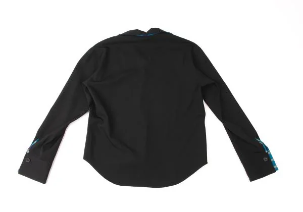 Y's Wool Gaba Check Piping Design Skipper Blouse K-145817_008