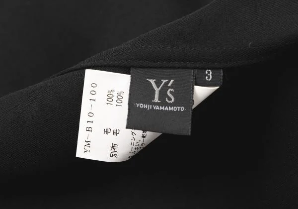 Y's Wool Gaba Check Piping Design Skipper Blouse K-145817_011