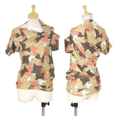 JUNYA WATANABE Deformation Draped Graphic Printed Top