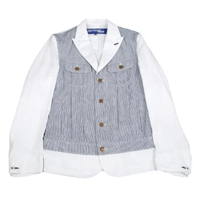 JUNYA WATANABE MAN Hickory Switching Linen Jacket