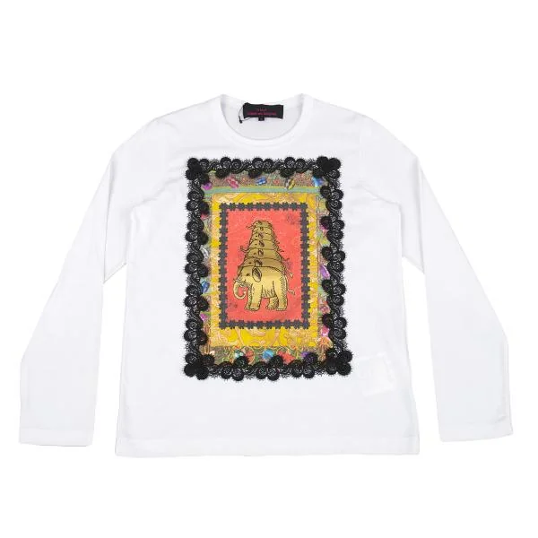 トリコ コムデギャルソン トリコスペシャルtricot COMME des GARCONS tricot Special レース装飾プリントカットソー