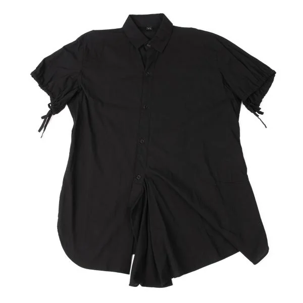 Y's Sleeve Drawstring Pocket Design Short Sleeve Shirt K-145906_002