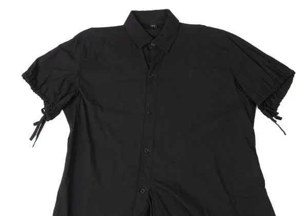 Y's Sleeve Drawstring Pocket Design Short Sleeve Shirt K-145906_003