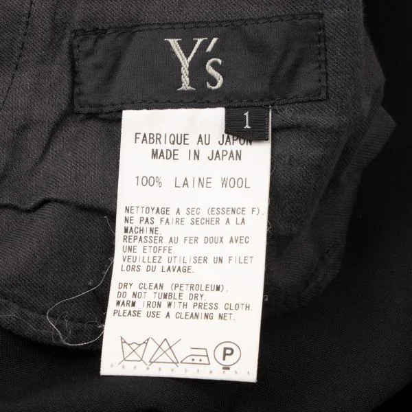 Y's Wool Gabardine Wide Pants K-145922_014