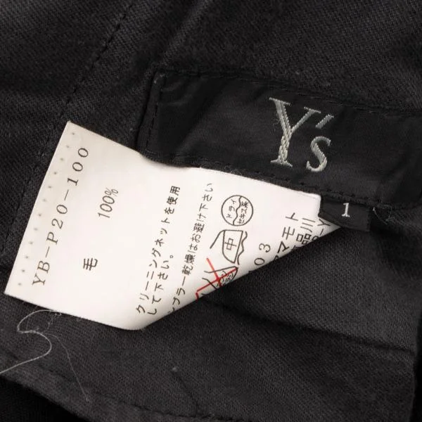 Y's Wool Gabardine Wide Pants K-145922_015