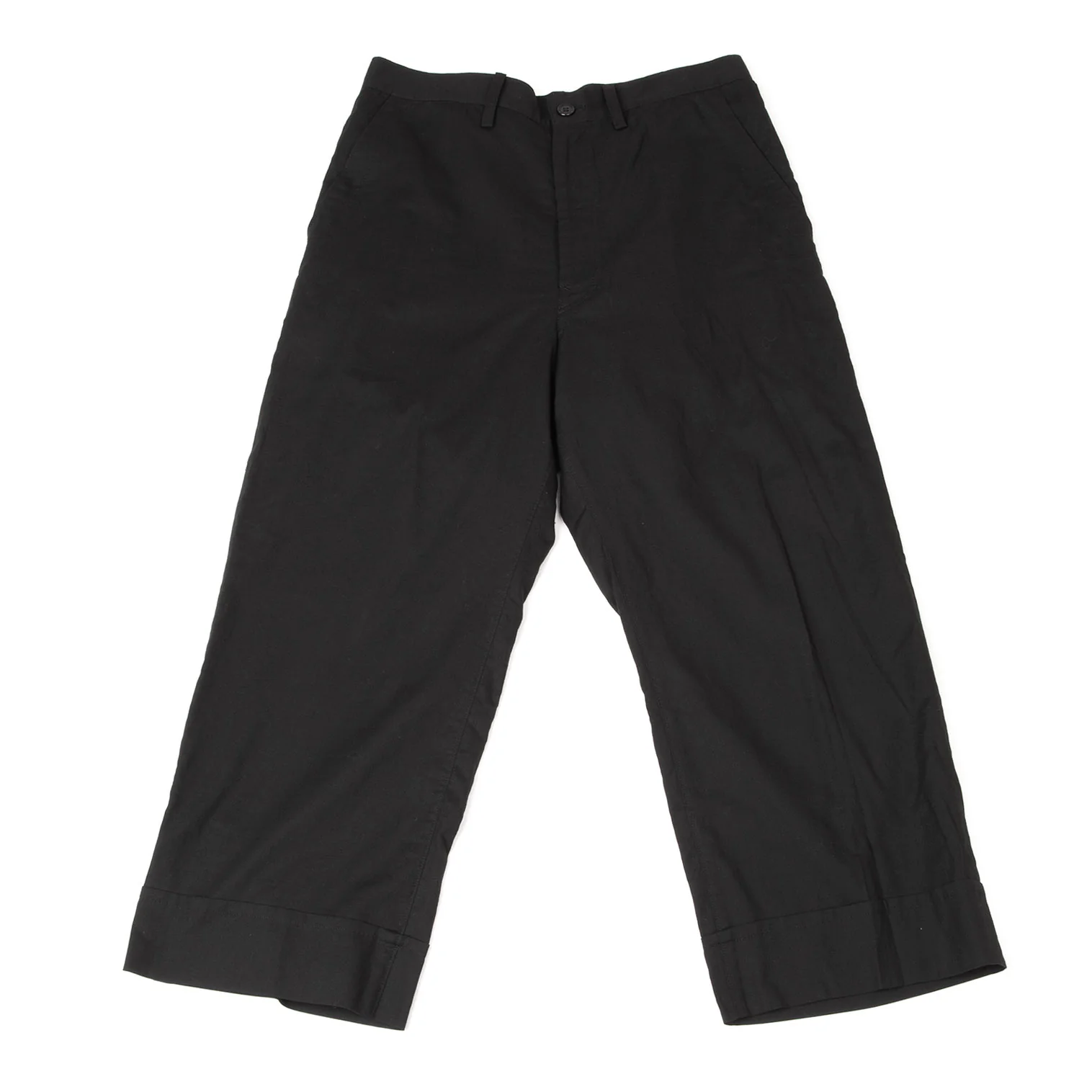 Y's ワイズ /// コットンリネン後ラップパンツ 黒 size 2