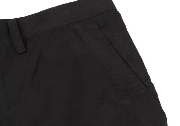 Y's ワイズ /// コットンリネン後ラップパンツ 黒 size 2