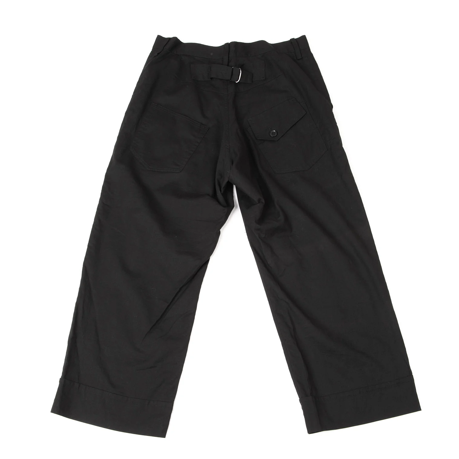 Y's ワイズ /// コットンリネン後ラップパンツ 黒 size 2