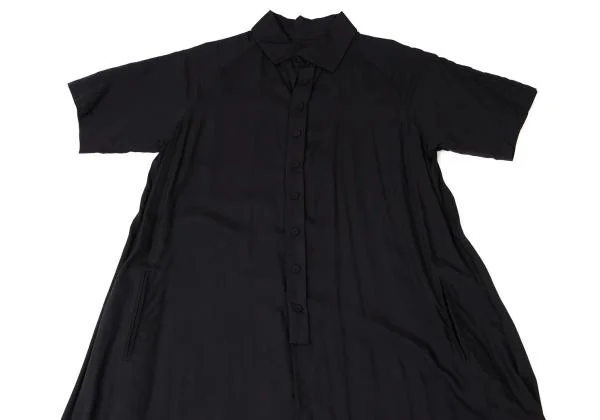 Y's Flat Collar Flare Short Sleeve Shirt Dress K-145929_003
