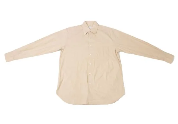 プラダPRADA コットンナイロンストレッチレギュラーカラーシャツ ベージュ40 K-145940_002