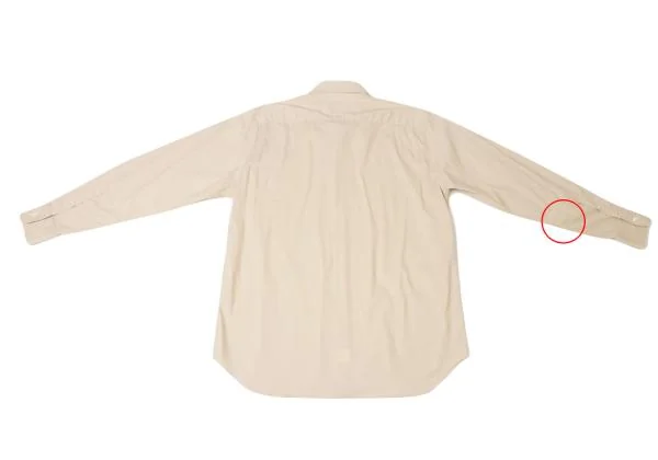 プラダPRADA コットンナイロンストレッチレギュラーカラーシャツ ベージュ40 K-145940_016