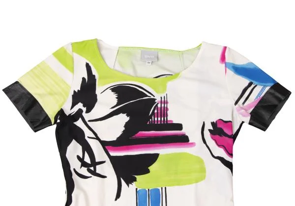 VERSACE JEANS COUTURE Graphic Printed Nylon Stretch T shirt K-145944_003