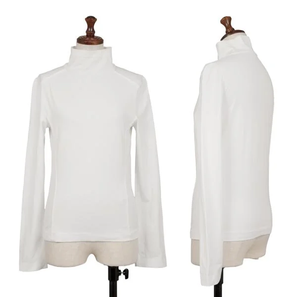 ジルサンダーJIL SANDER コットンハイネックカットソー 白S | DC