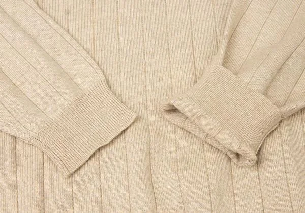 ダンヒルdunhill カシミヤ混紡Vネックニットセーター ベージュM