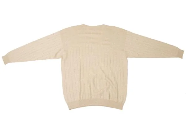 ダンヒルdunhill カシミヤ混紡Vネックニットセーター ベージュM