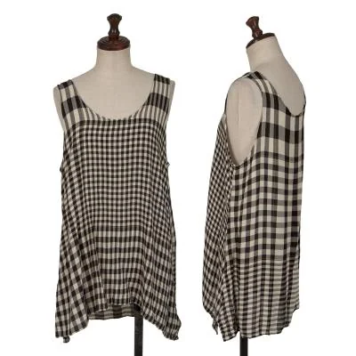 Y's Check Rayon Tank Top