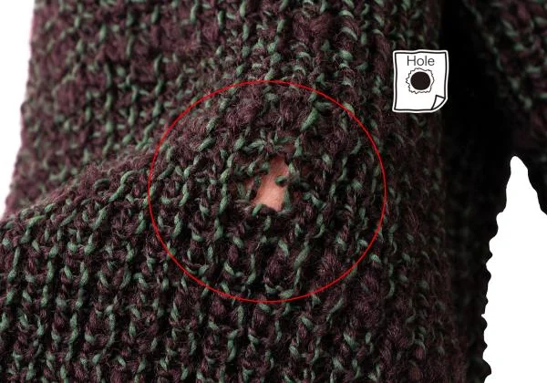  Y's Wool Poly Hooded Knit Sweater K-146001_011