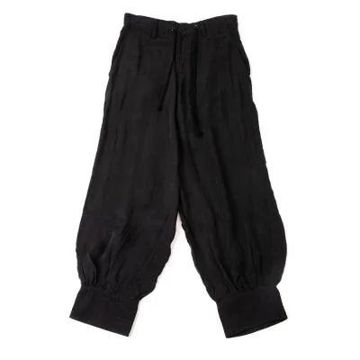 Y's Cupra Gathered Hem Pants