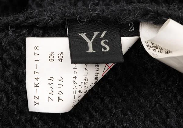 Y's Alpaca Acrylic Sleeveless Knit Tunic K-146011_012