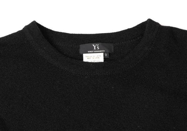 Y's Wool Nylon Crew Neck Knit Sweater K-146012_003