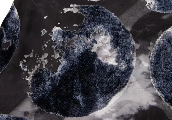 Y's Flocked Moon Print Sleeveless Dress K-146018_008