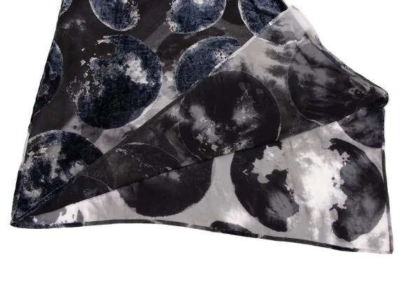 Y's Flocked Moon Print Sleeveless Dress K-146018_010