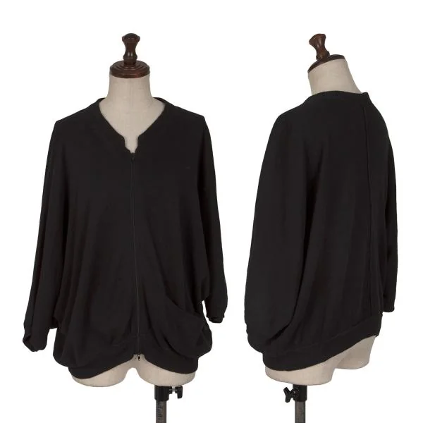 Yohji Yamamoto FEMME Dolman Drivers Short Sleeve Knit Black 2 K-146030_001