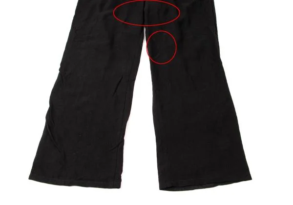 ヨウジヤマモト ノアールYohji Yamamoto NOIR レーヨンリネンストレートパンツ 黒3 K-146038_006