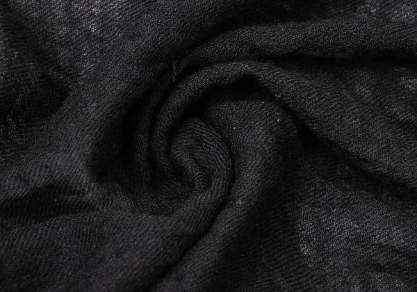 Yohji Yamamoto NOIR Wool Silk Shirring Stitch Fringe Stole K-146043_008