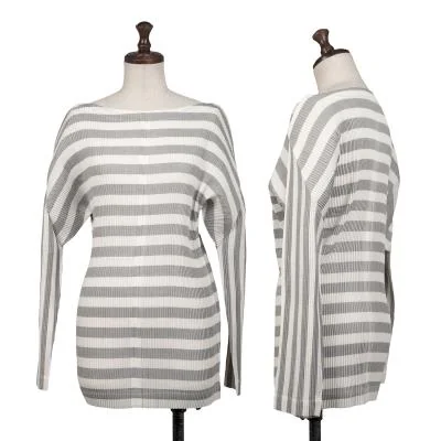 ISSEY MIYAKE Pleated Stripe T shirt